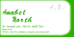 amabel morth business card